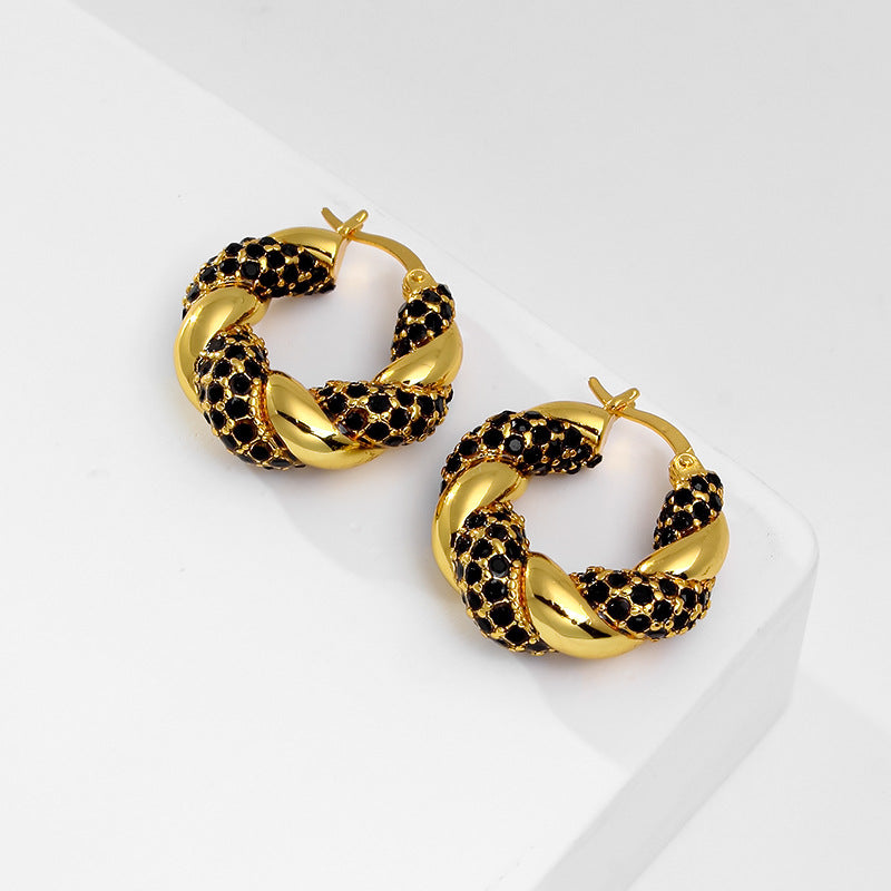 Midnight Charm Hoops