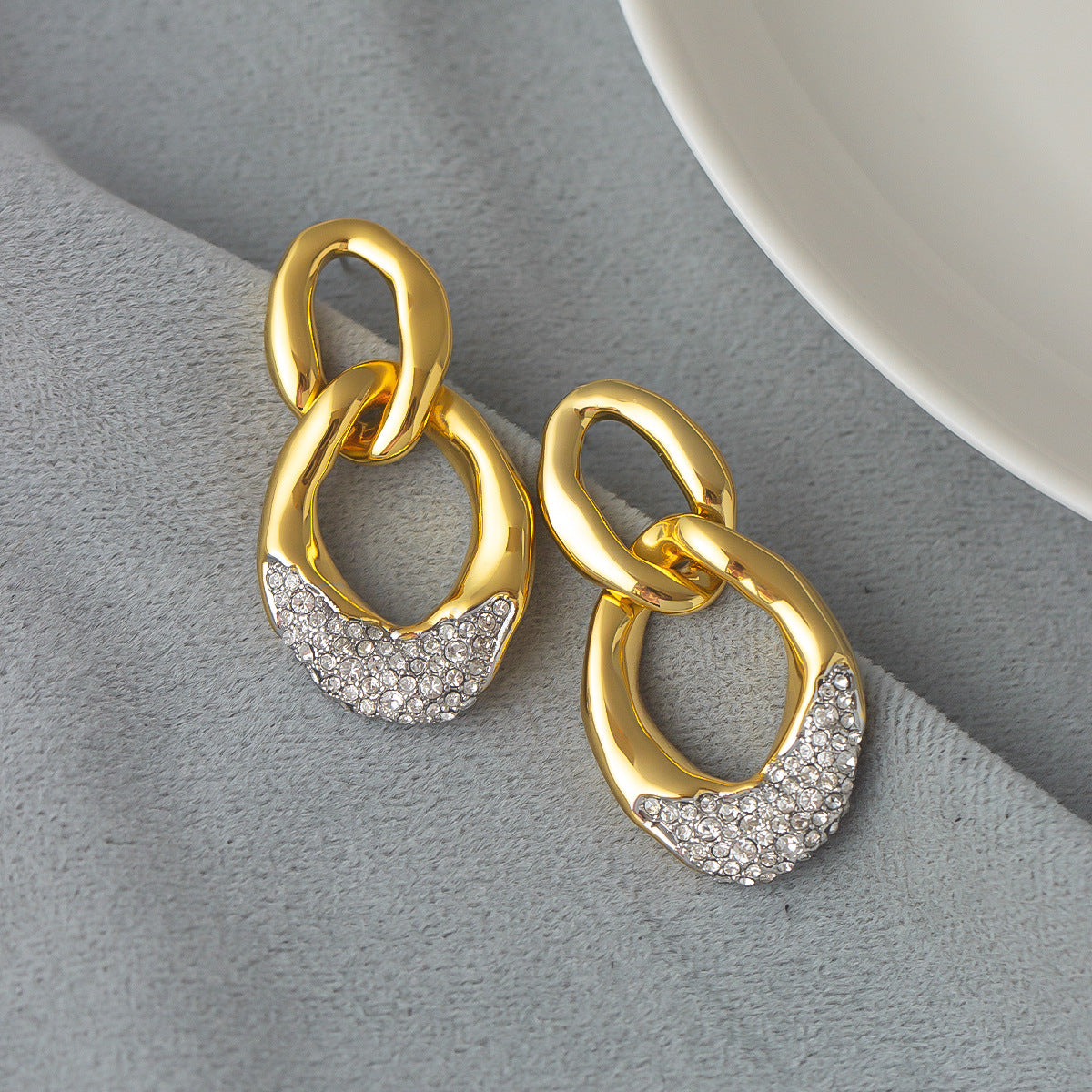 Diamond Chain Earrings