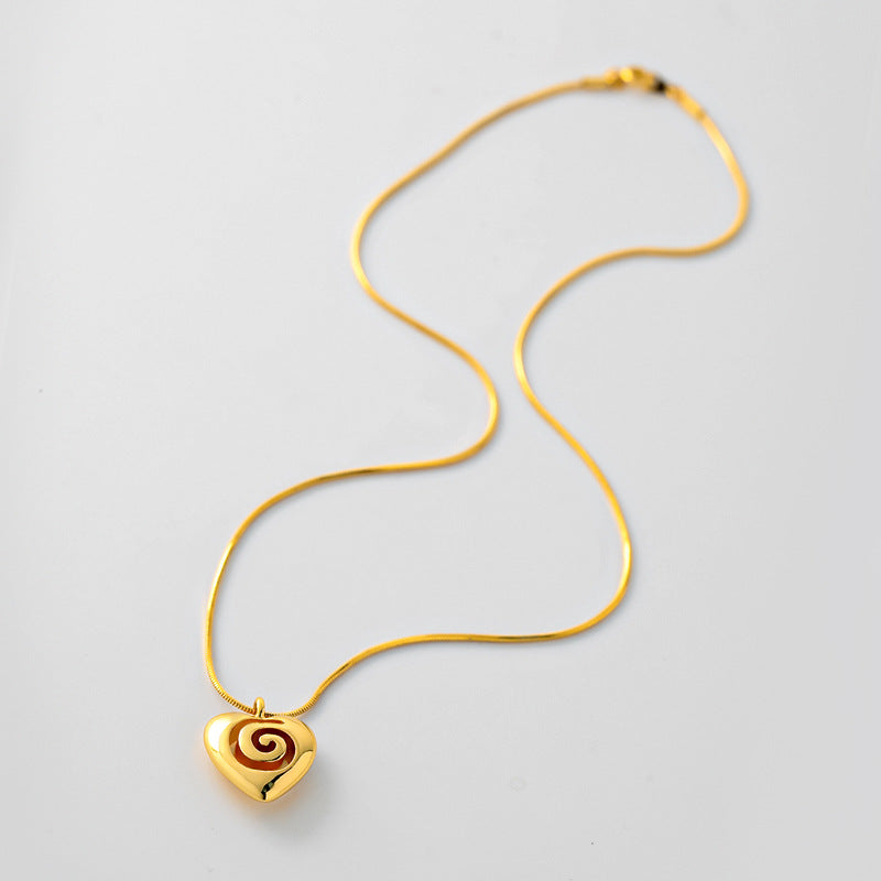 Swirling Heart Pendant Necklace