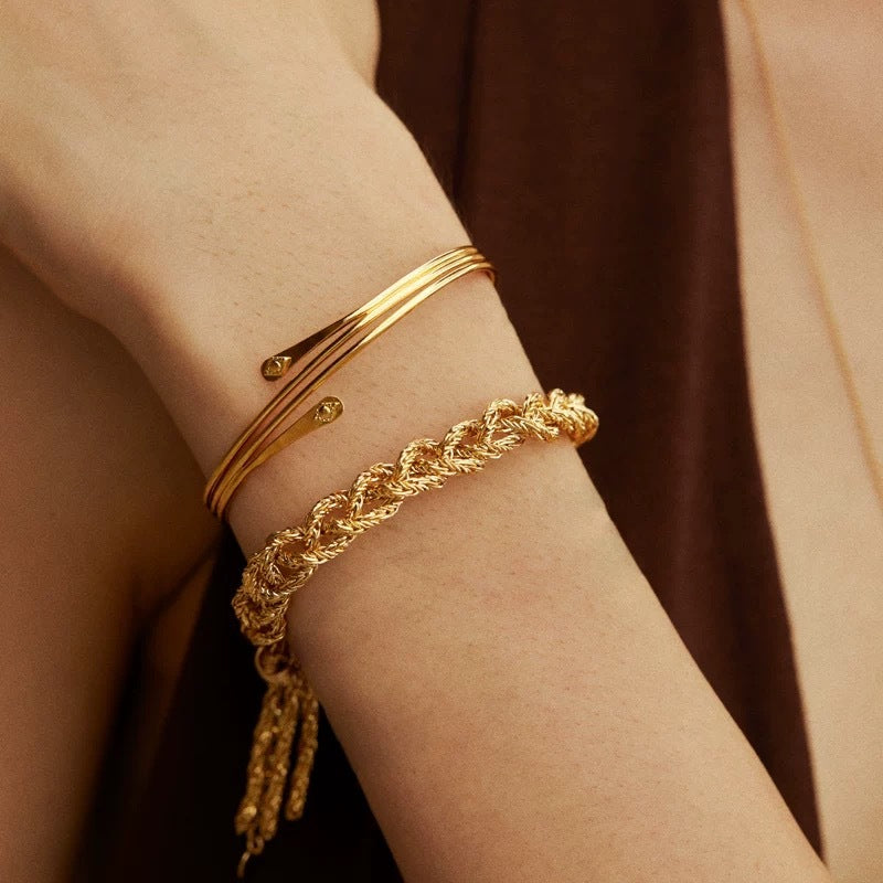 Gold Braided Bracelet