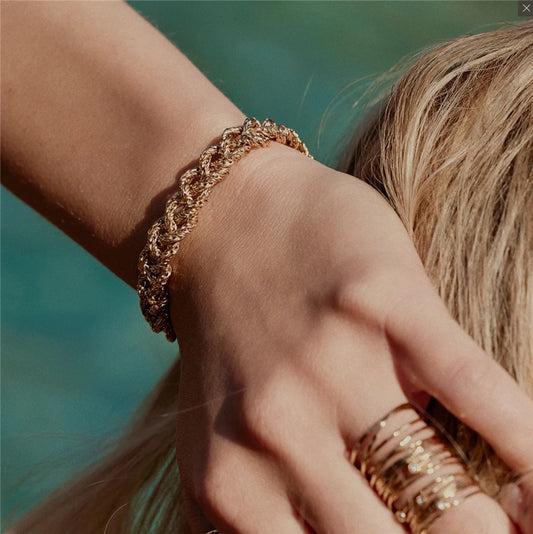 Gold Braided Bracelet