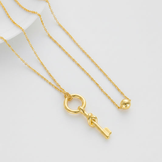Knotted Key Pendant Necklace