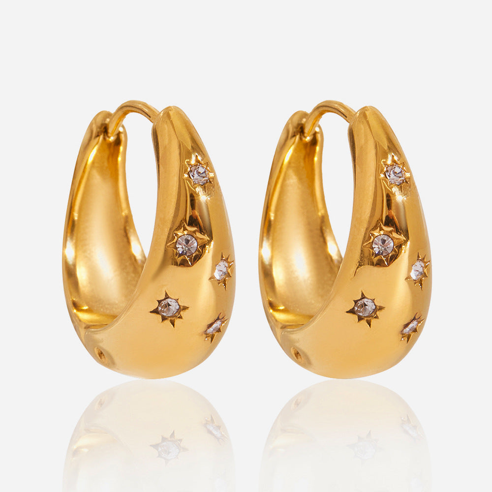 Starry Earring Hoops