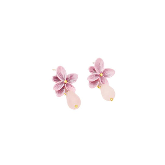 Pink Orchid Earring Drops