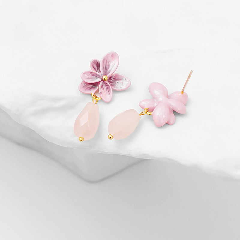 Pink Orchid Earring Drops