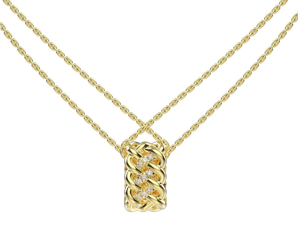 Golden Net Pendant Necklace