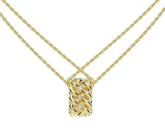 Golden Net Pendant Necklace