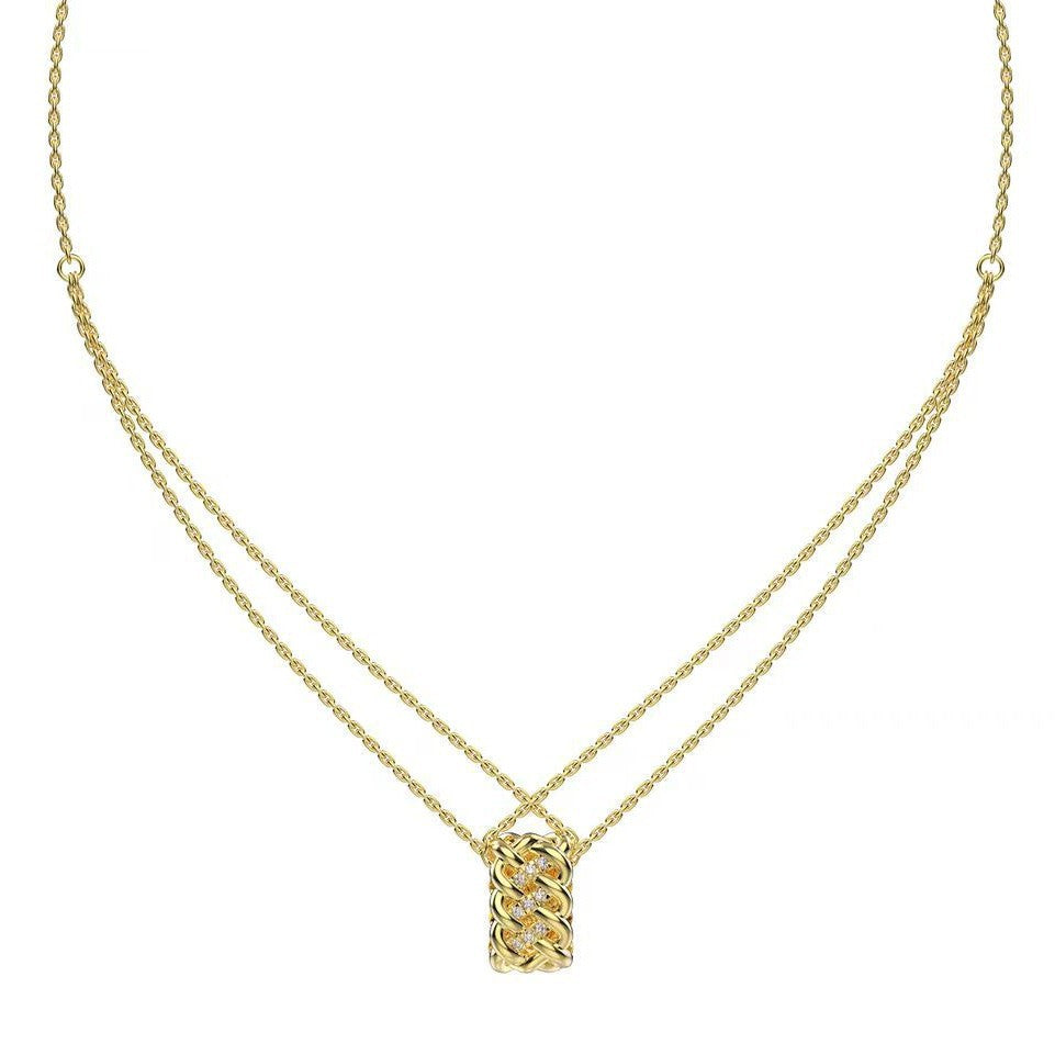 Golden Net Pendant Necklace