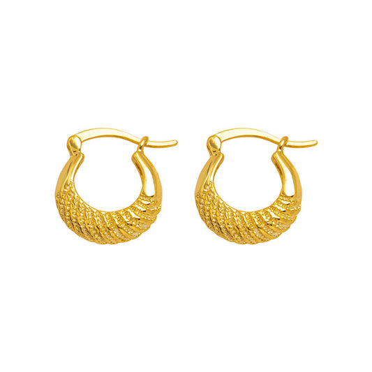 Gold Twist Hoop