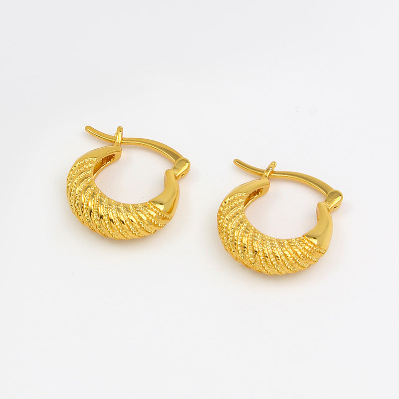 Gold Twist Hoop