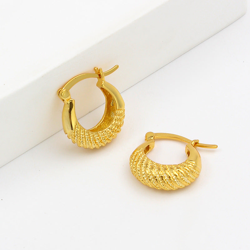 Gold Twist Hoop