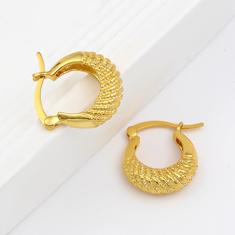 Gold Twist Hoop