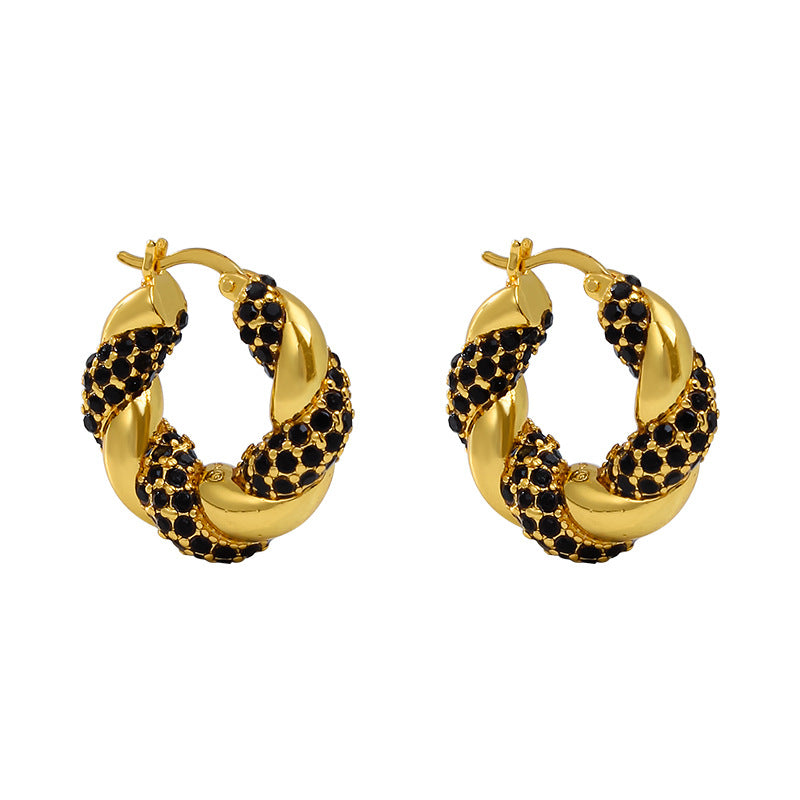 Midnight Charm Hoops