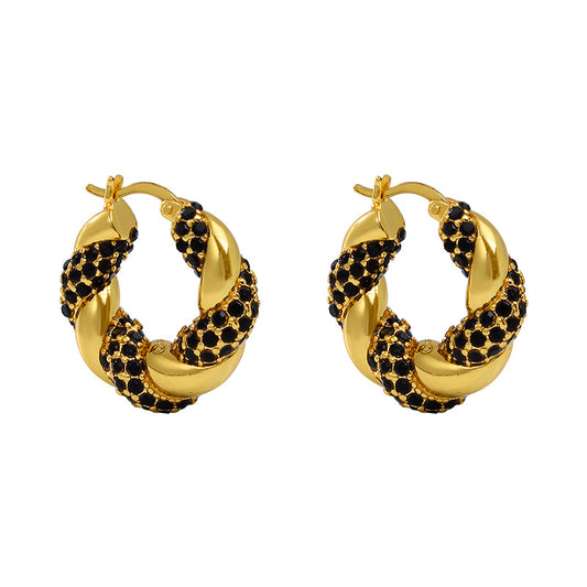Midnight Charm Hoops