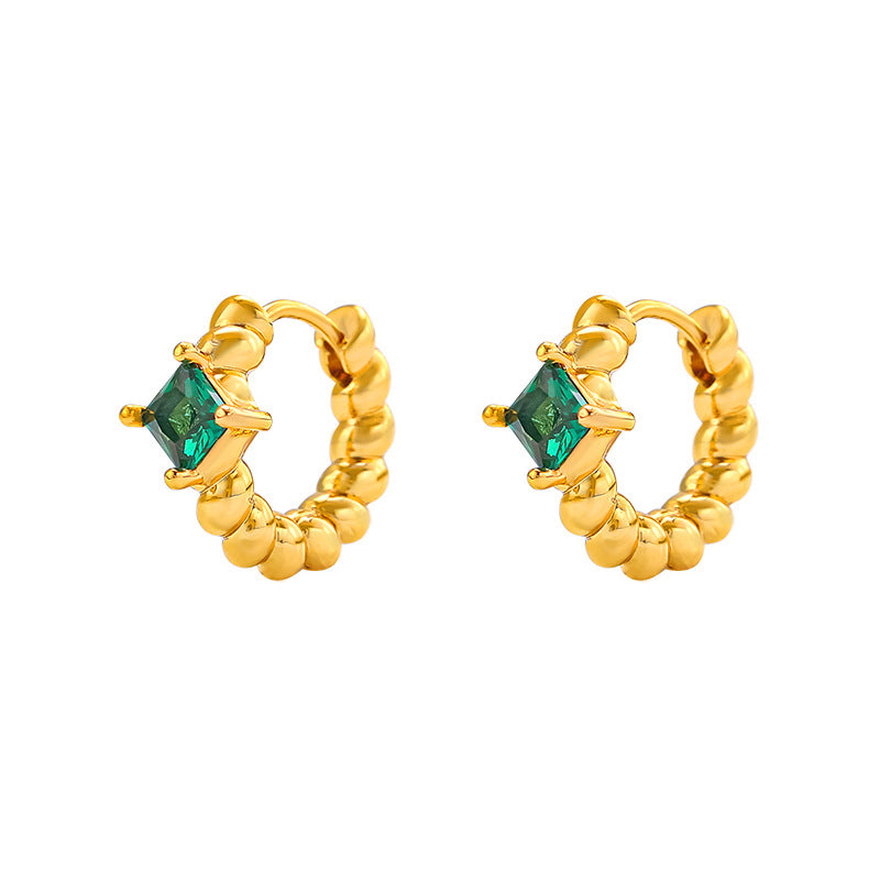 Emerald Hoops