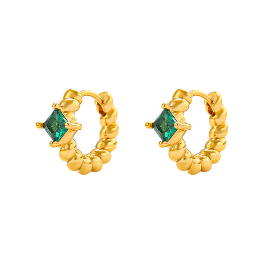Emerald Hoops