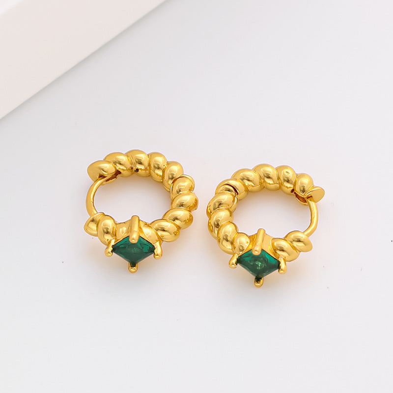 Emerald Hoops