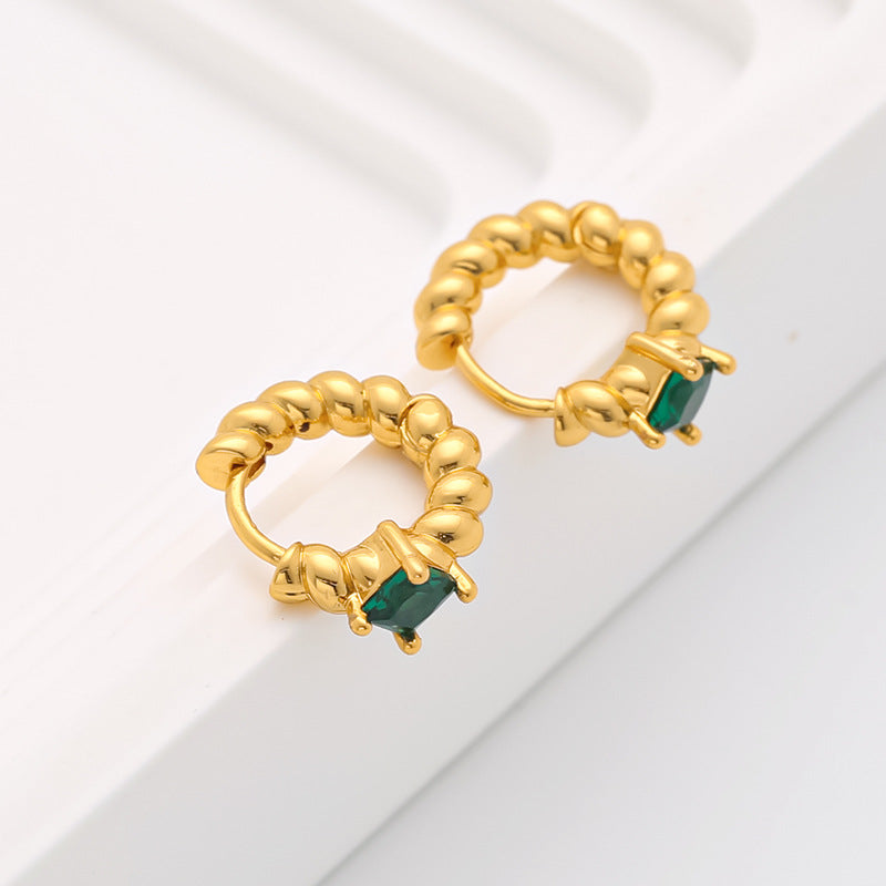 Emerald Hoops