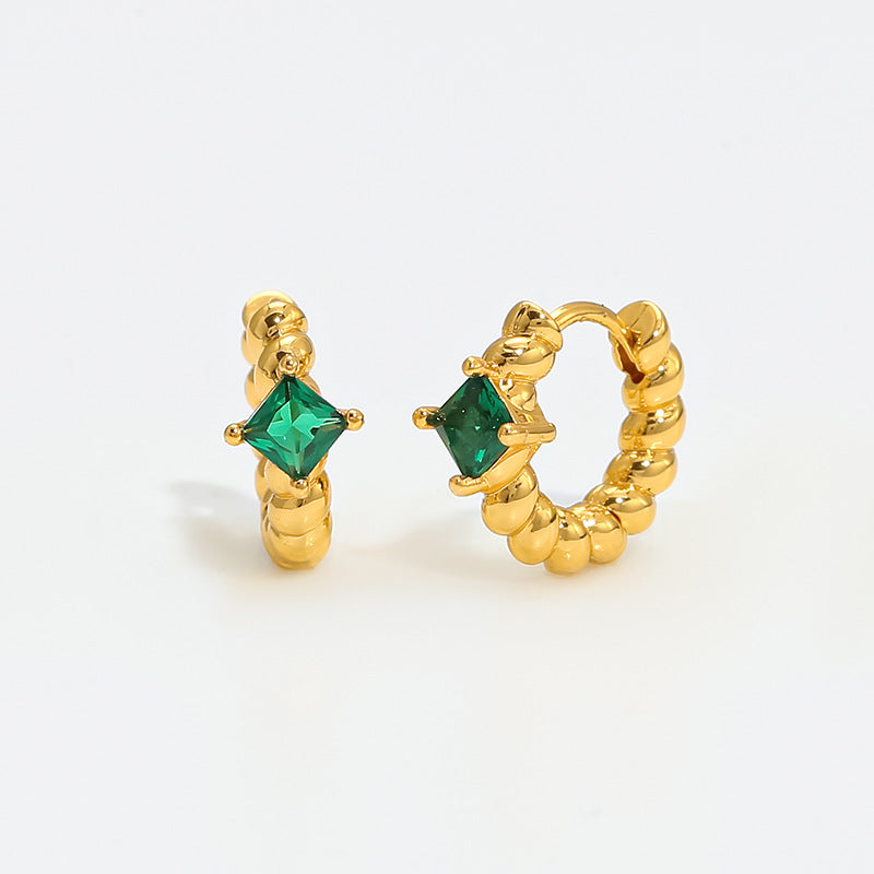Emerald Hoops