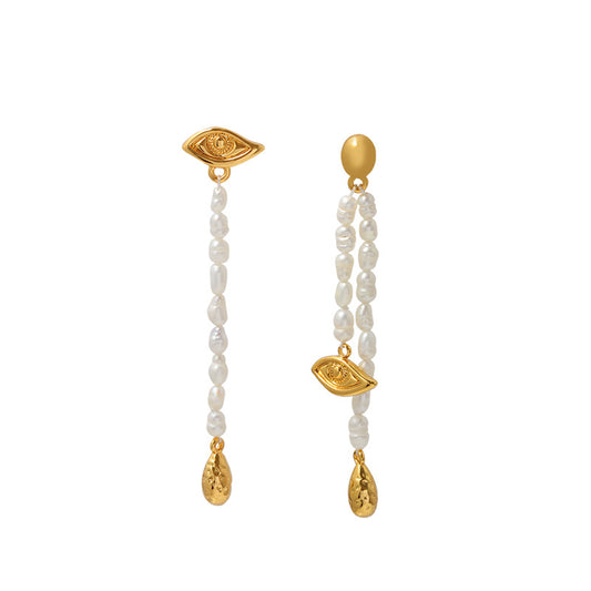 Pearly Teardrop Earrings
