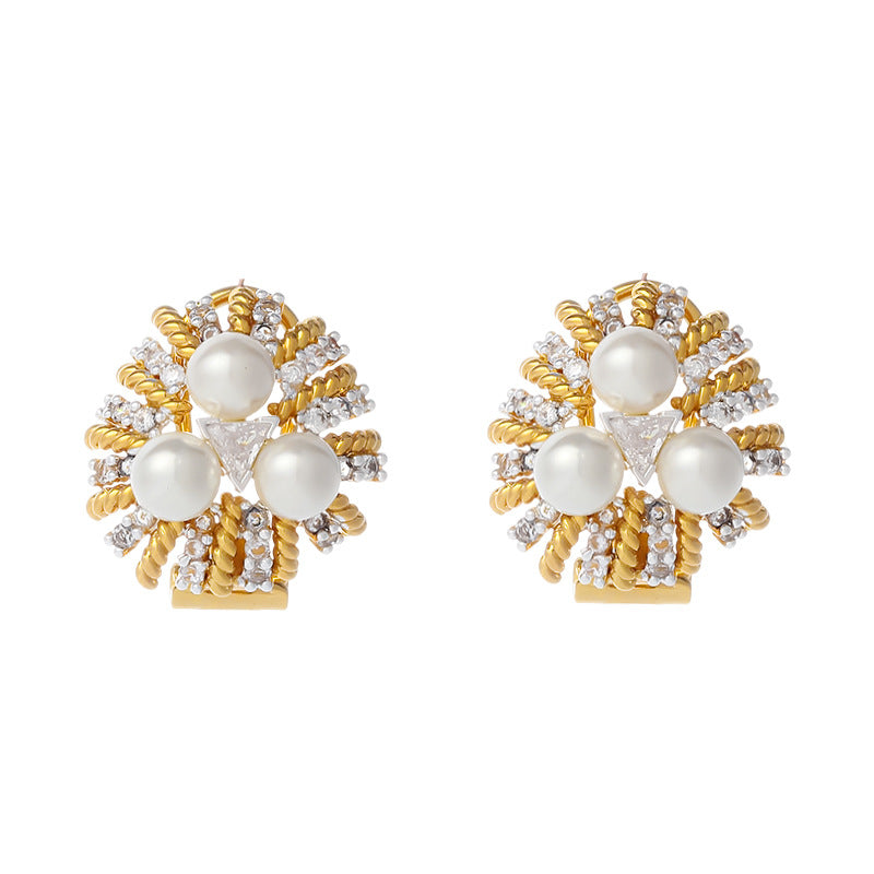 White Firework Earrings