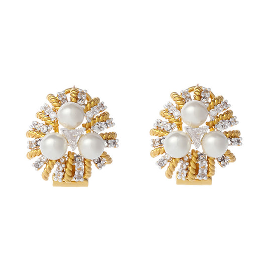 White Firework Earrings