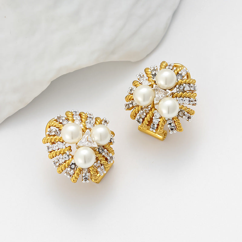 White Firework Earrings