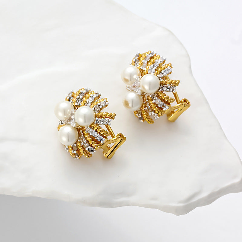 White Firework Earrings