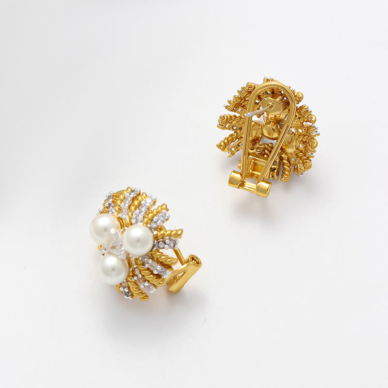 White Firework Earrings