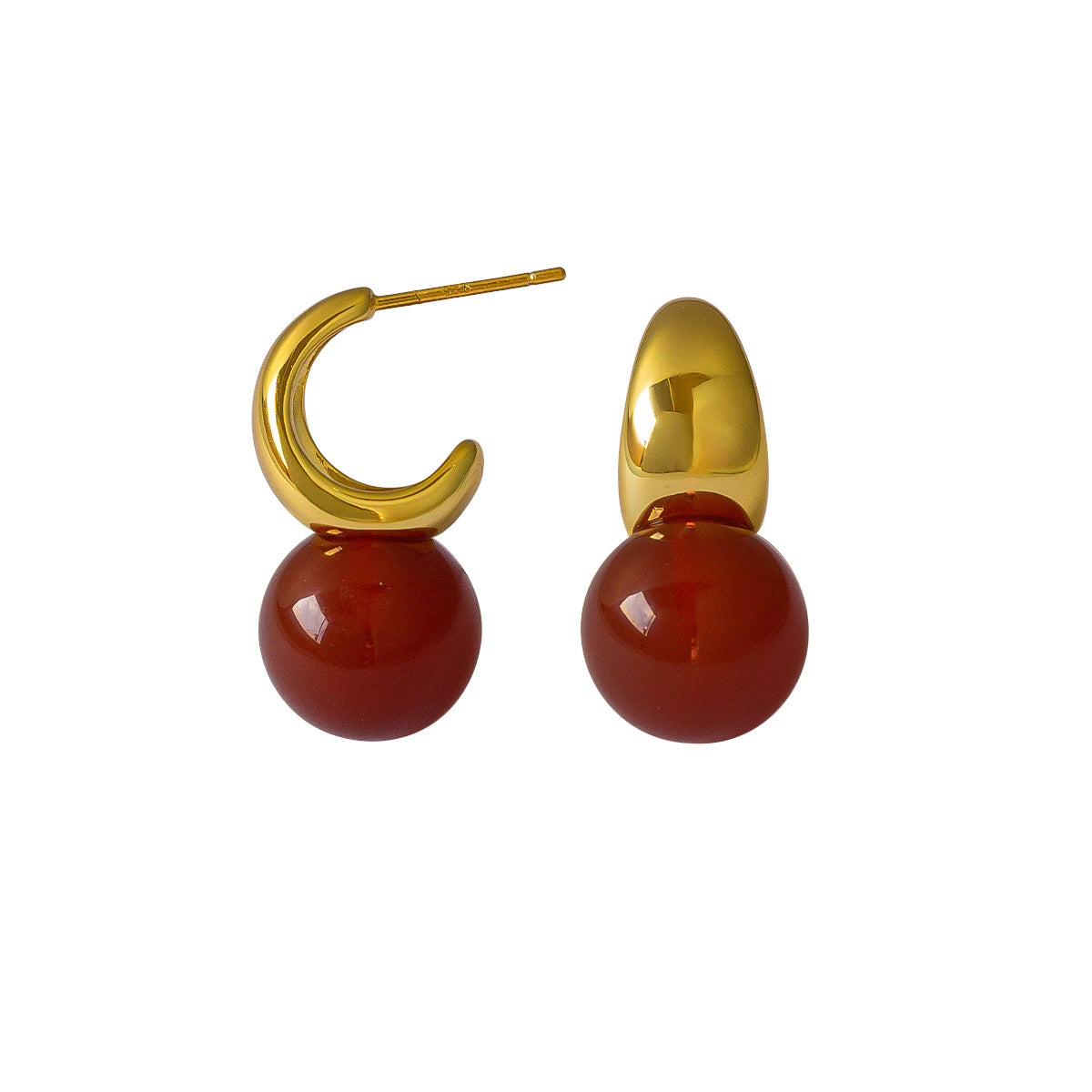 Red Agate Earrings