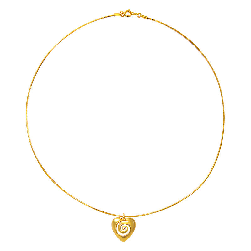 Swirling Heart Pendant Necklace
