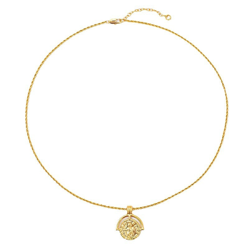 Roman Coin Pendant Necklace
