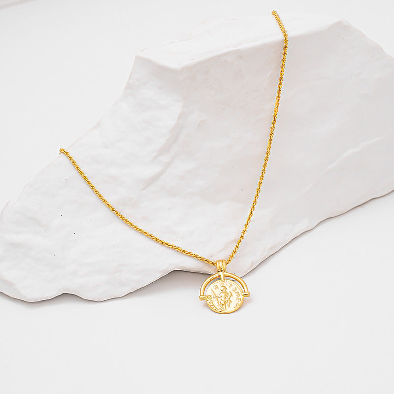 Roman Coin Pendant Necklace