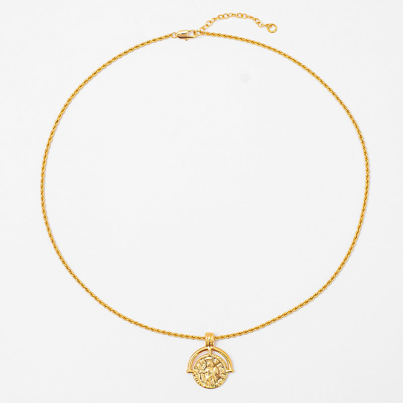 Roman Coin Pendant Necklace