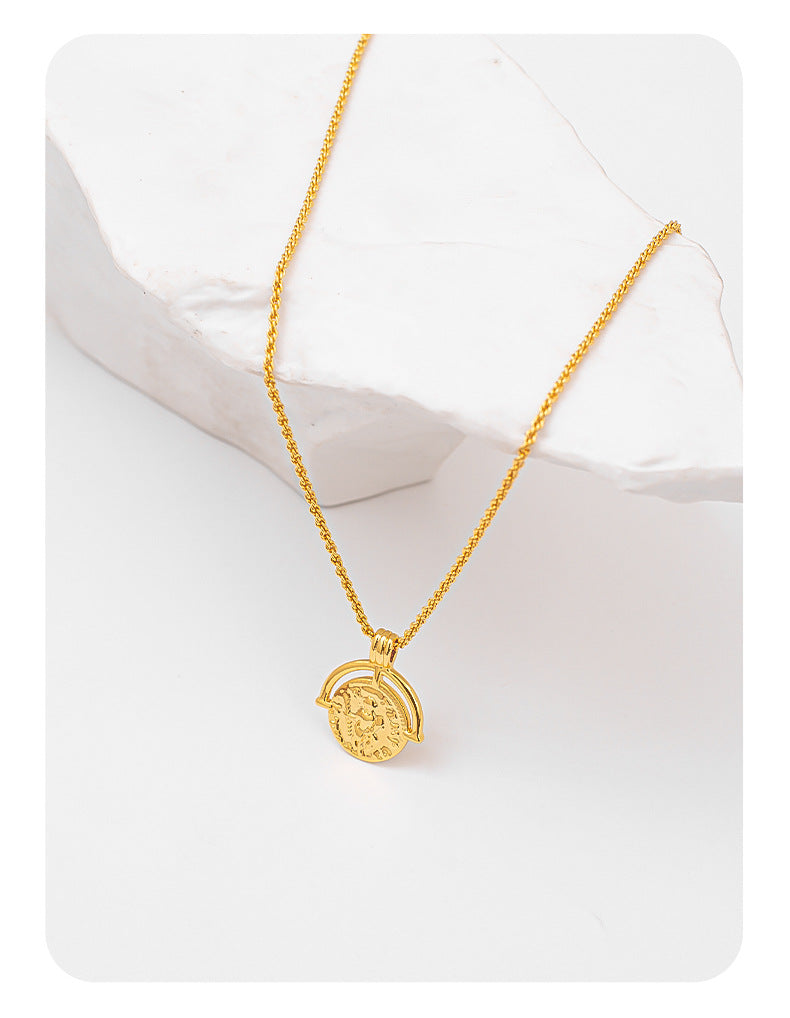 Roman Coin Pendant Necklace