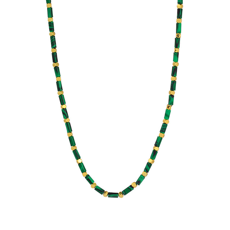 Malachite Bead Necklace