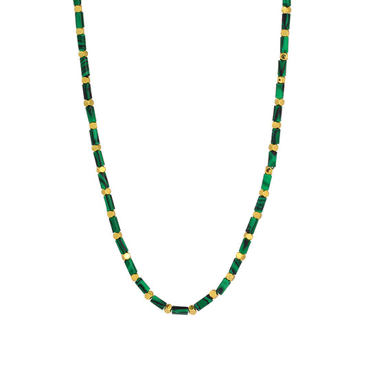 Malachite Bead Necklace
