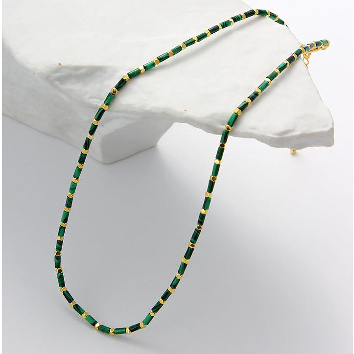 Malachite Bead Necklace