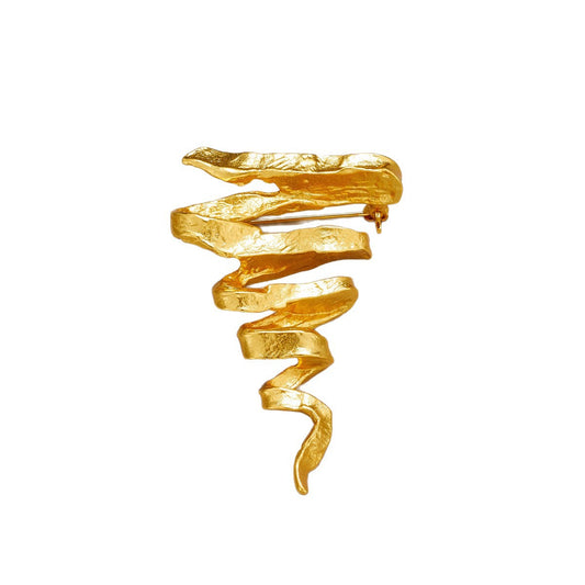 Golden Tornado Brooch