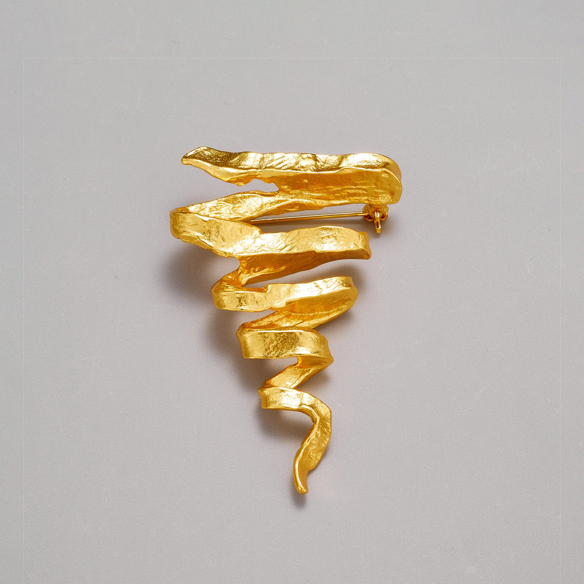Golden Tornado Brooch