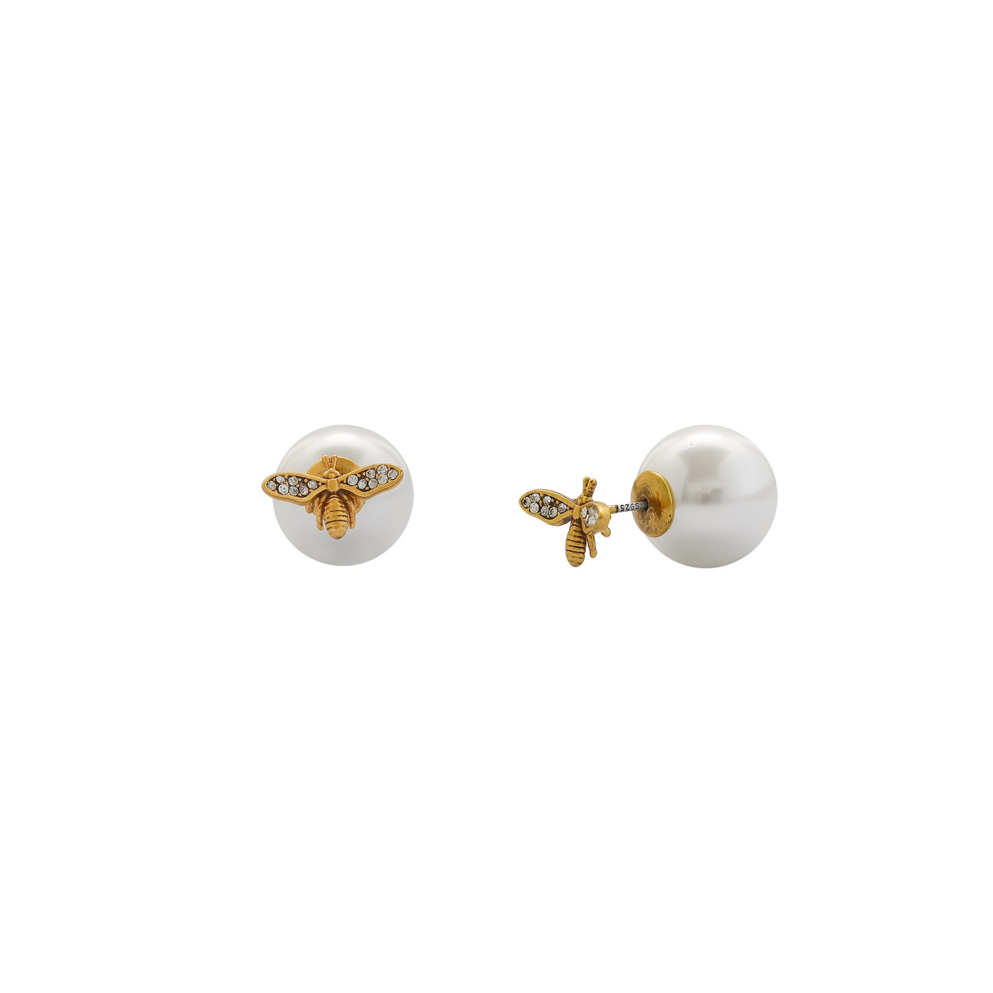 Worker Bee Pearl Stud Earrings