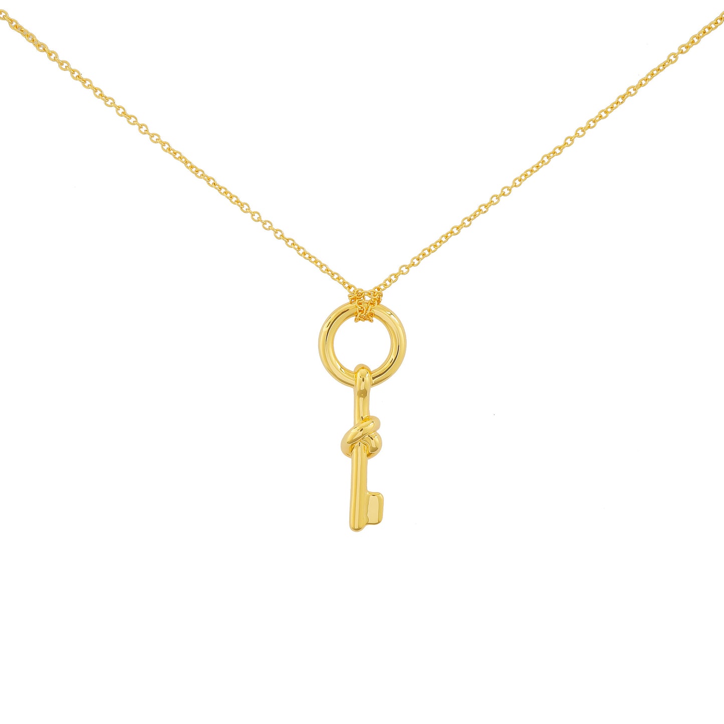 Knotted Key Pendant Necklace