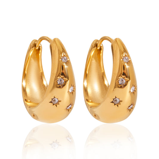 Starry Earring Hoops
