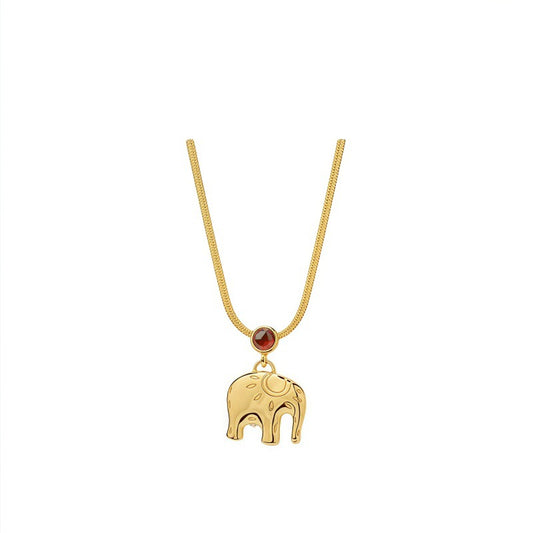 Fortune Elephant Pendant Necklace